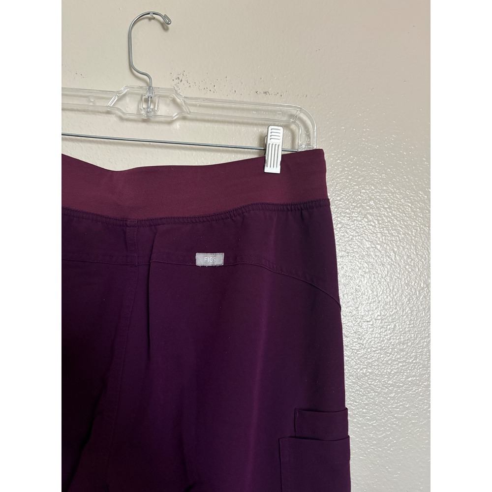 FIGS Kade Cargo Women's Small Deep Purple Scrub Pants Wide Straight Leg - Picture 5 of 7